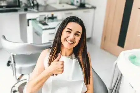 Happy Patient with Dentist
